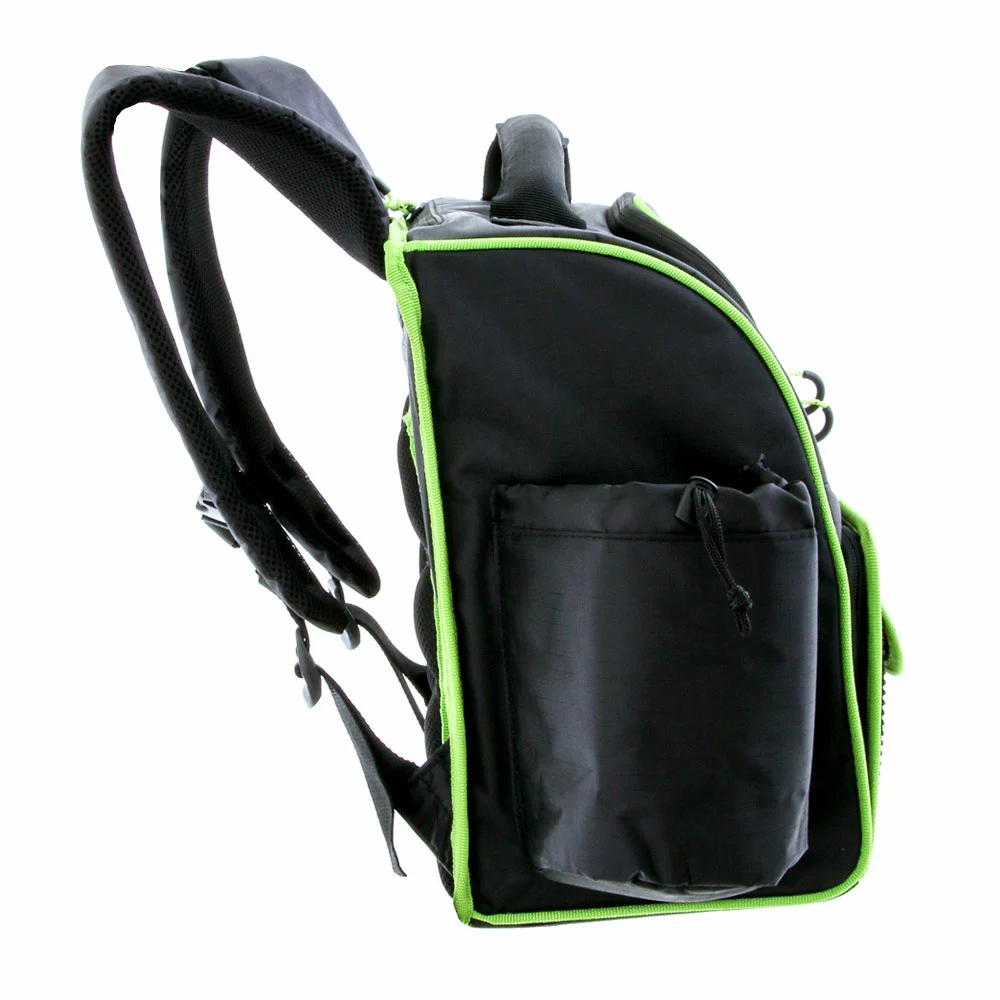 Shimano Tackle Backpack With Bottle Holder Black/Green 5 Shimano Tackle Backpack With Bottle Holder Black/Green - Image 5