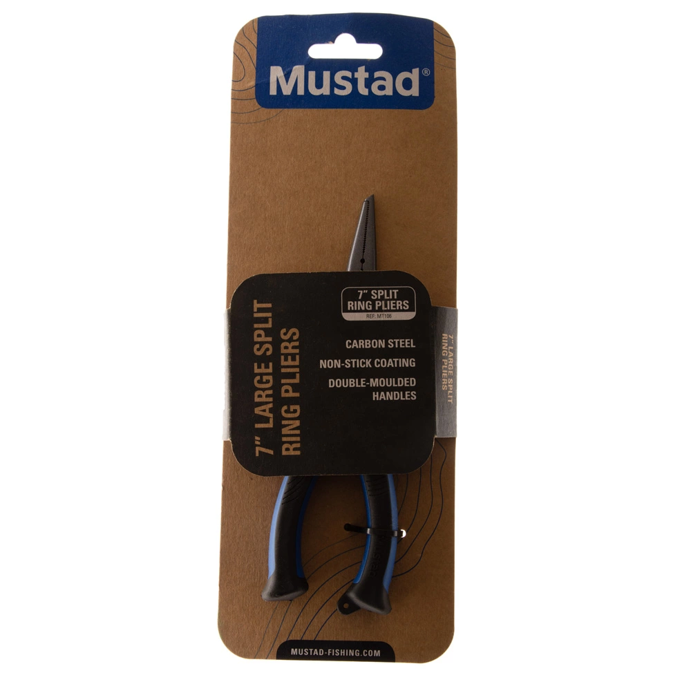 Mustad Large Split Ring Pliers Blue 7in 1 Mustad Large Split Ring Pliers Blue 7in