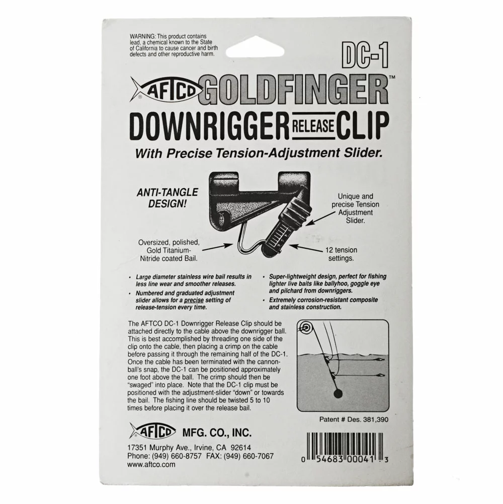AFTCO Goldfinger Downrigger Release Clip 2 AFTCO Goldfinger Downrigger Release Clip - Image 2