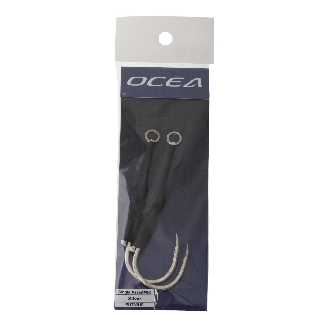 Shimano Ocea Easy Pebble Replacement Single Assist Hook 6/0 2pc 1 Shimano Ocea Easy Pebble Replacement Single Assist Hook 6/0 2pc
