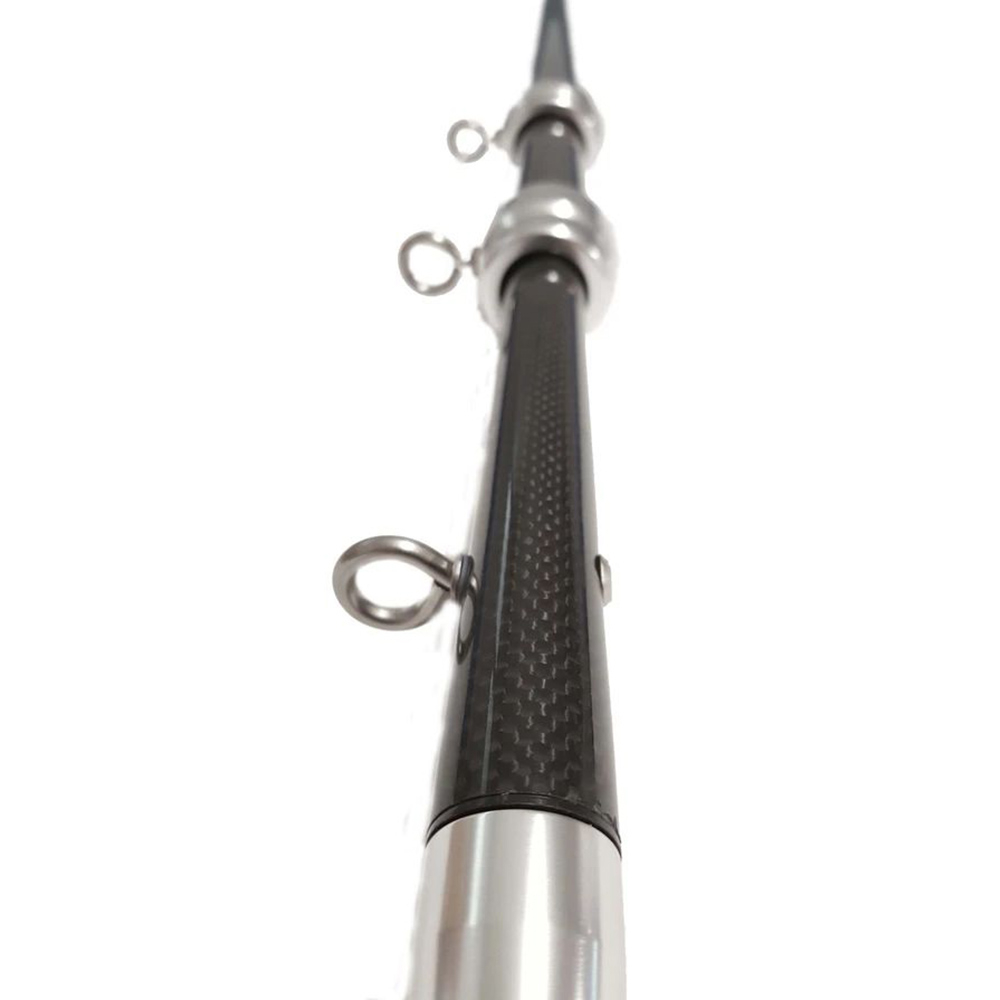 Rupp Marine Top Gun Carbon Fibre Outrigger Pole Pair 15ft Black Silver 1 Rupp Marine Top Gun Carbon Fibre Outrigger Pole Pair 15ft Black Silver