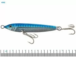 White Label Blue Silver Micro Jig With Twin Treble Hooks -Ugly Stik Rods Shop groupedleadfishthooks 2