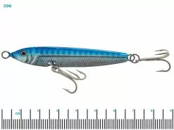 White Label Blue Silver Micro Jig With Twin Treble Hooks -Ugly Stik Rods Shop groupedleadfishthooks 3