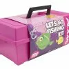 Plano 2100 Tackle Box With 100-Piece Fishing Tackle Kit Pink