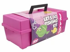 Plano 2100 Tackle Box With 100-Piece Fishing Tackle Kit Pink