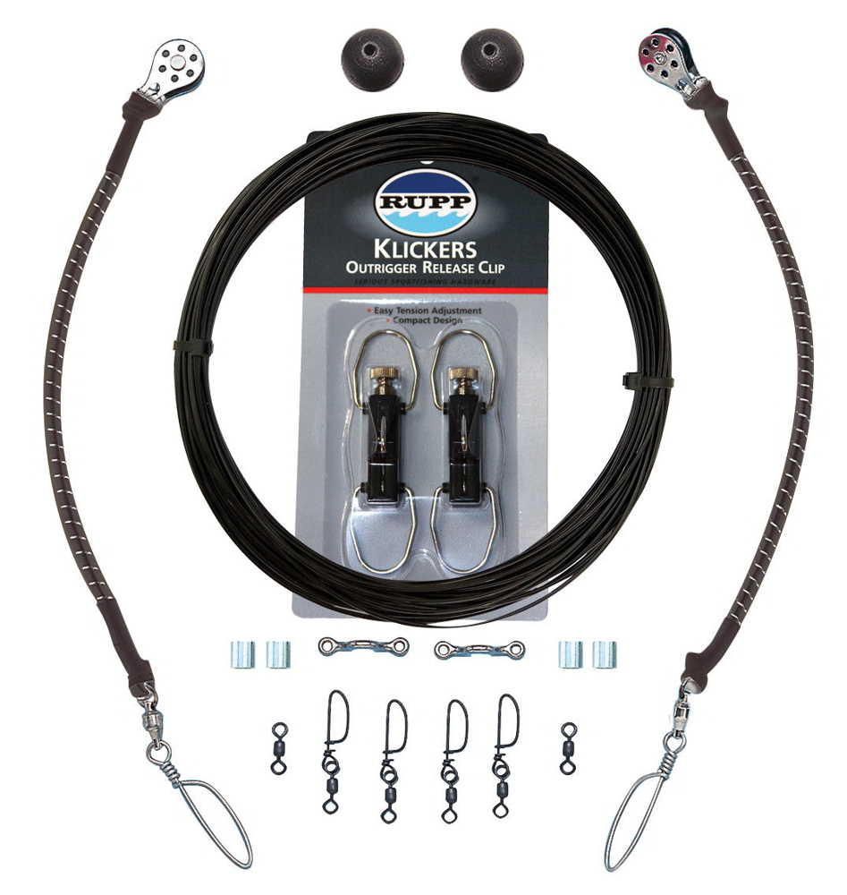 Rupp Single Rigging Kit With Klickers And Black Mono Halyard Line 2 Rupp Single Rigging Kit With Klickers And Black Mono Halyard Line - Image 2