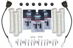 Rupp Triple Rigging Kit With Zip Clips And White Nylon Halyard Line