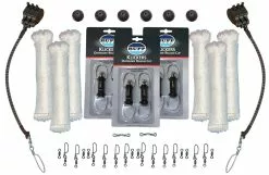 Rupp Triple Rigging Kit With Klickers And White Nylon Halyard Line