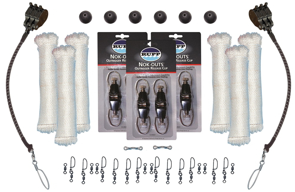 Rupp Triple Rigging Kit With Nok-Outs And White Nylon Halyard Line 1 Rupp Triple Rigging Kit With Nok-Outs And White Nylon Halyard Line